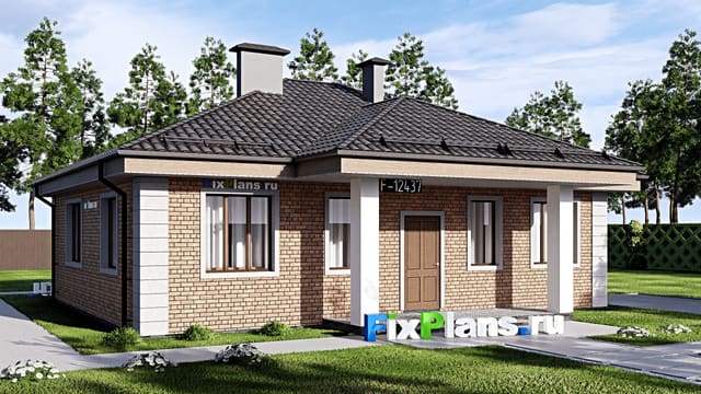 Одноэтажный дом F-12437