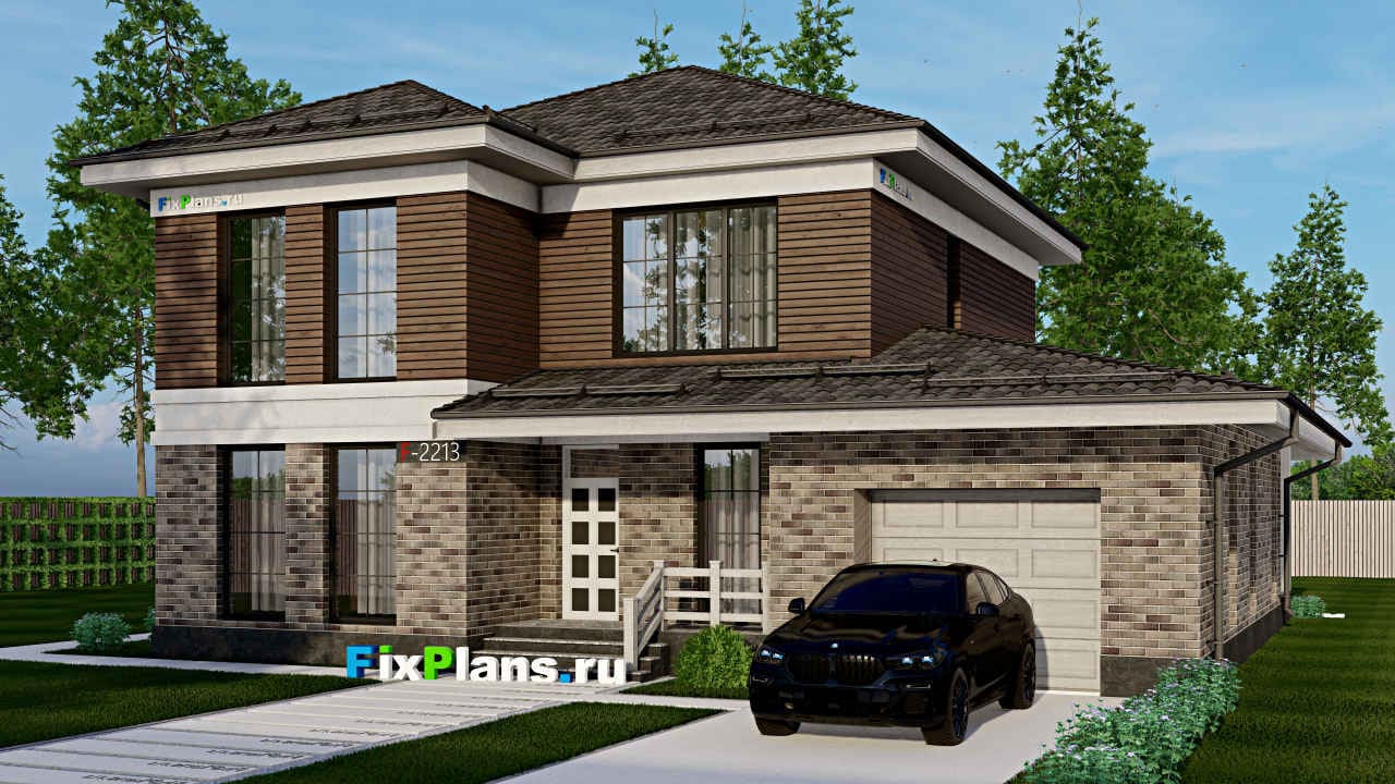 Двухэтажный дом F - 2213 — фасад