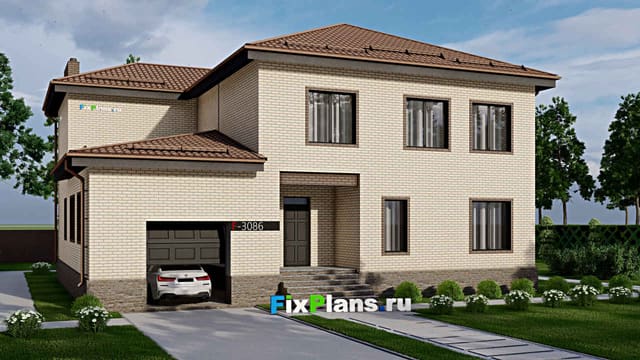 Двухэтажный дом F-3086
